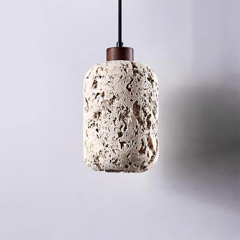 Eryno Lampe Suspension en Béton et Travertin - Neutralighting