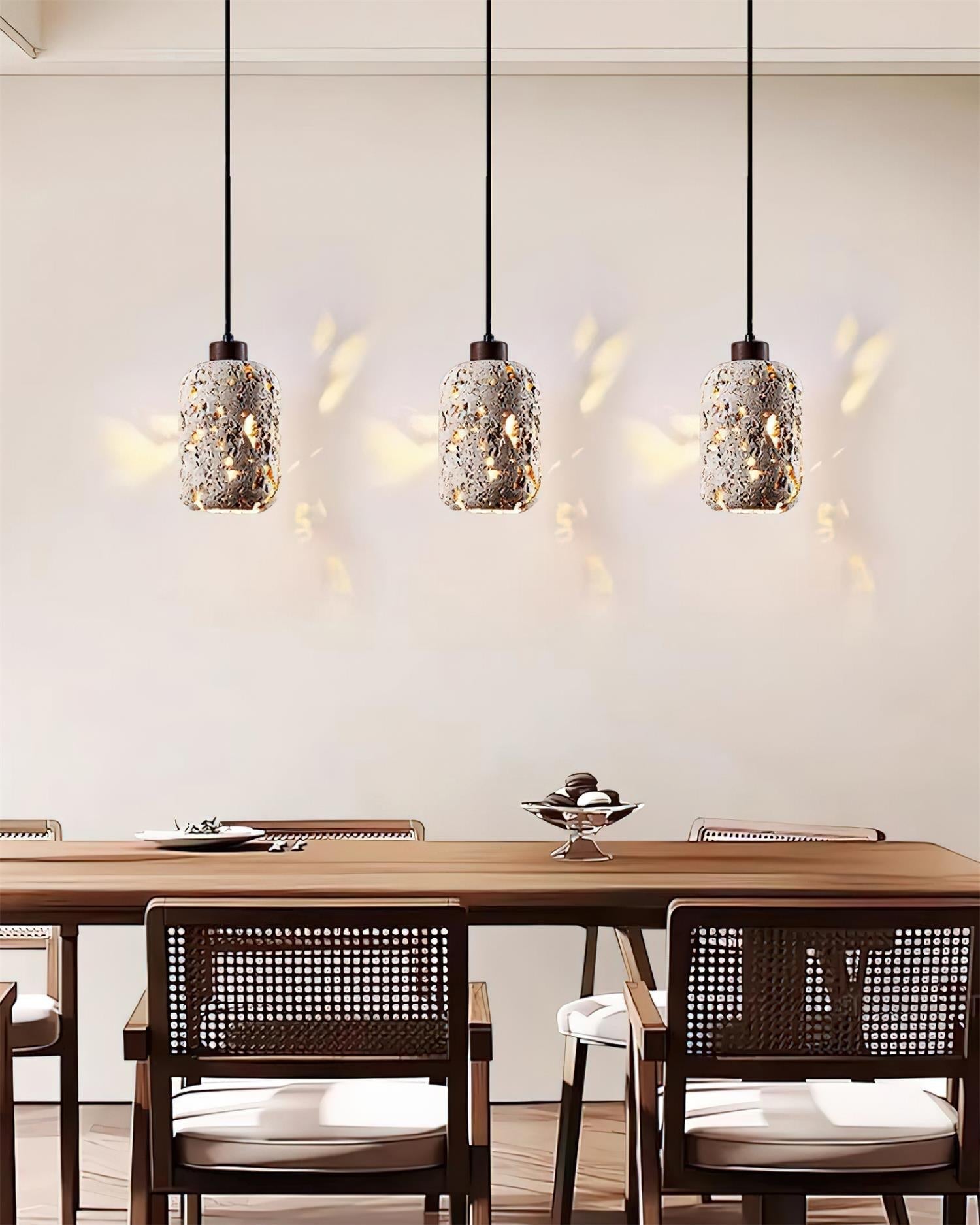Eryno Lampe Suspension en Béton et Travertin - Neutralighting