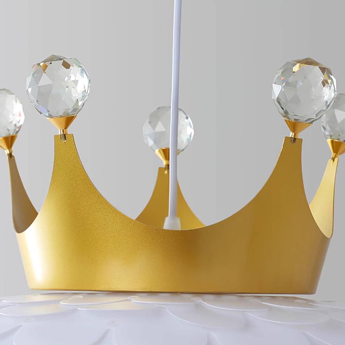 Crown Pendant Lamp Crystal Scallop Glam - Letslighting
