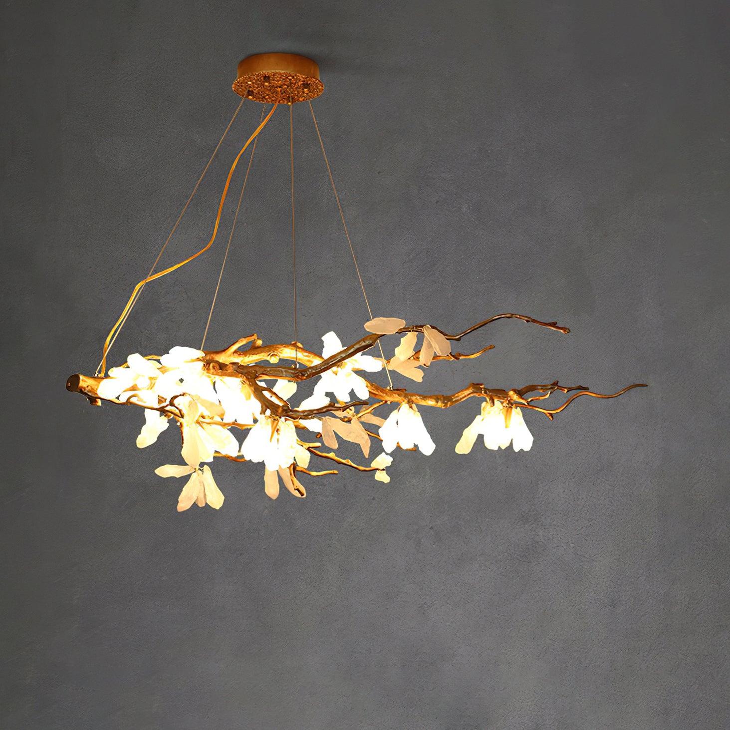 Lustra Lustre Organique en Pierre et Branches - Neutralighting