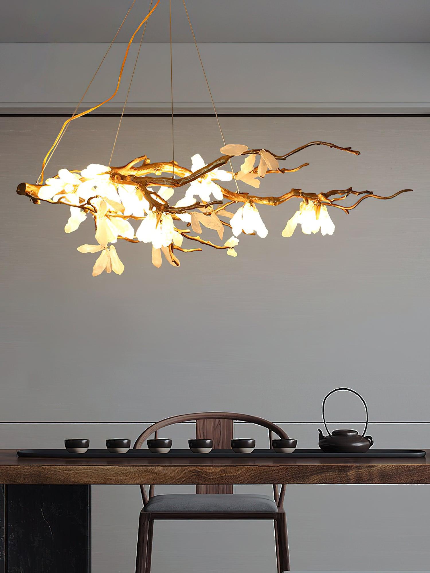 Lustra Lustre Organique en Pierre et Branches - Neutralighting