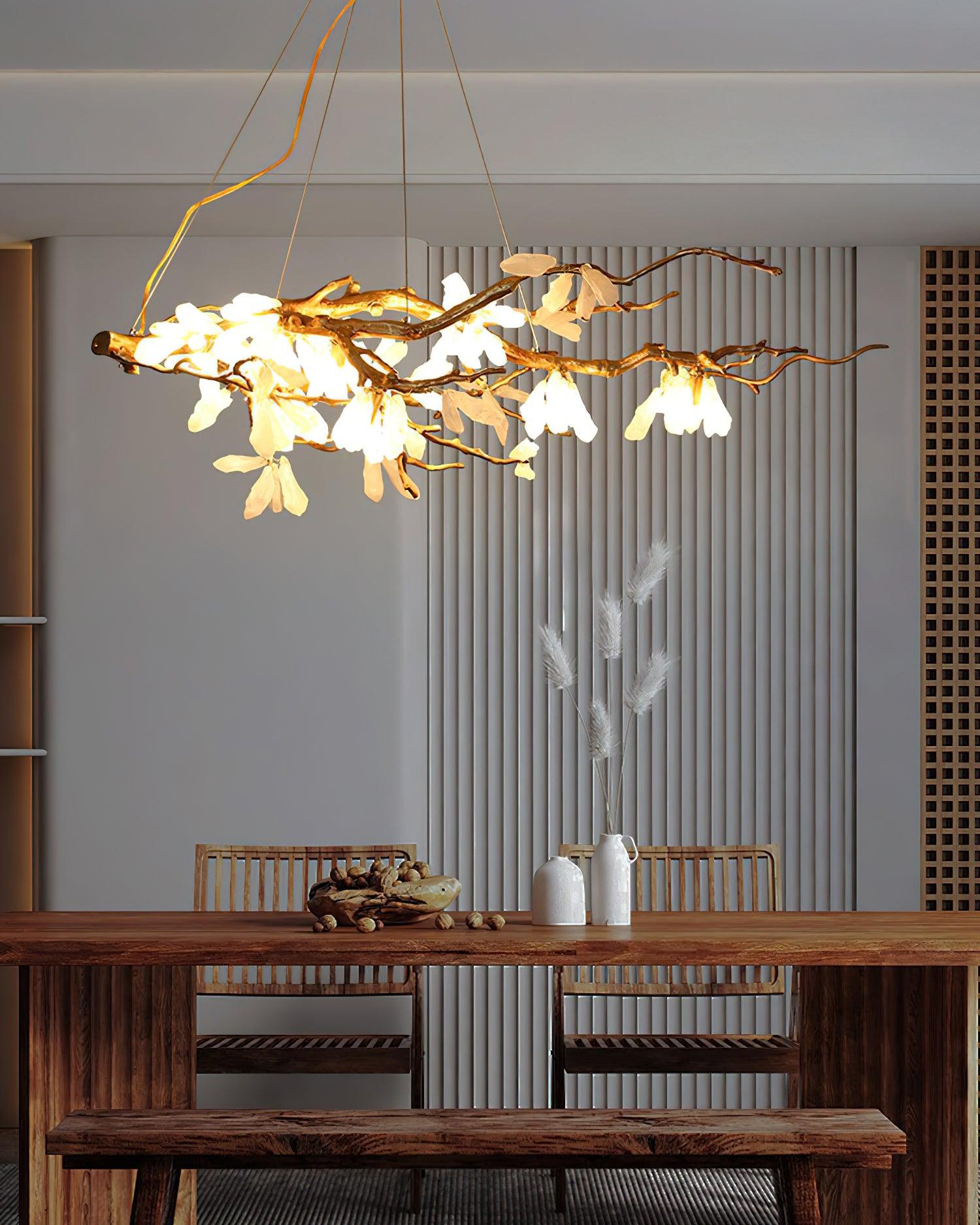 Lustra Lustre Organique en Pierre et Branches - Neutralighting