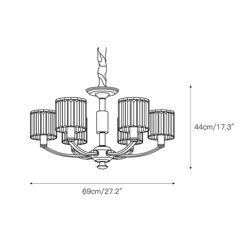 Amber Lustre En Cristal Et Laiton à Colonne De Créativité Individuelle - Neutralighting