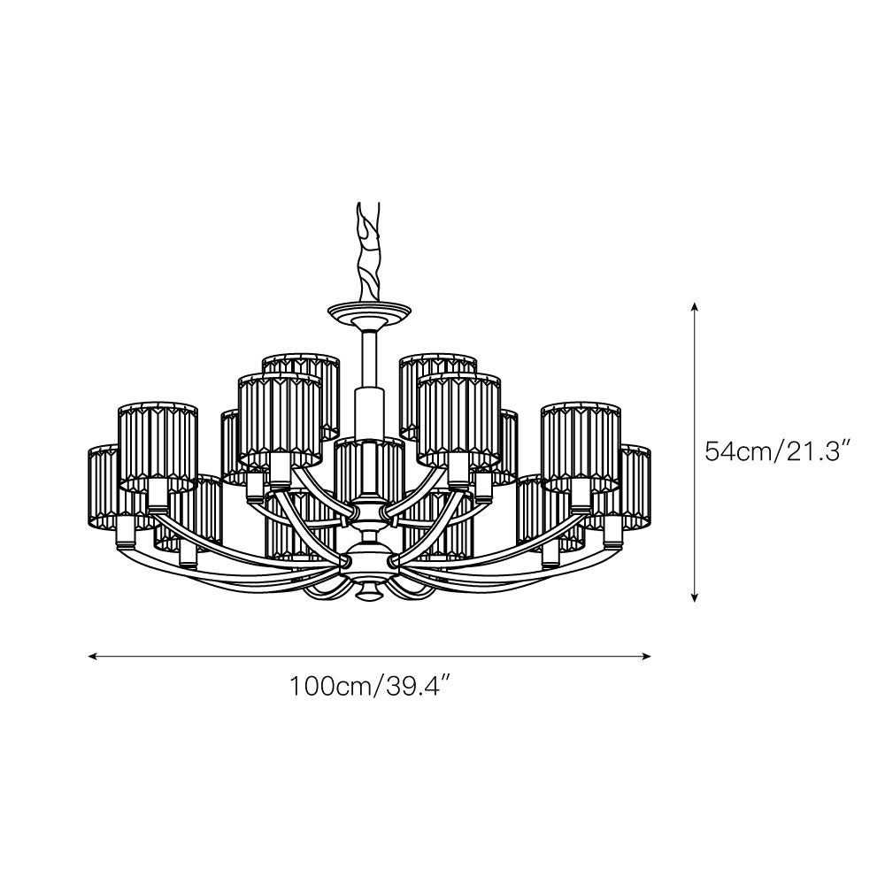 Amber Lustre En Cristal Et Laiton à Colonne De Créativité Individuelle - Neutralighting