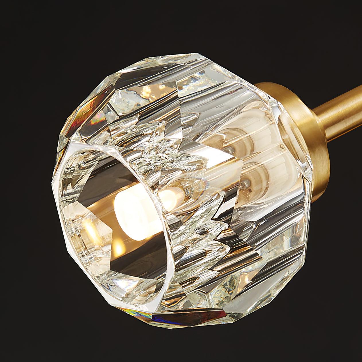 Crystal Lustre Boule Laiton Noir Facetté - Neutralighting