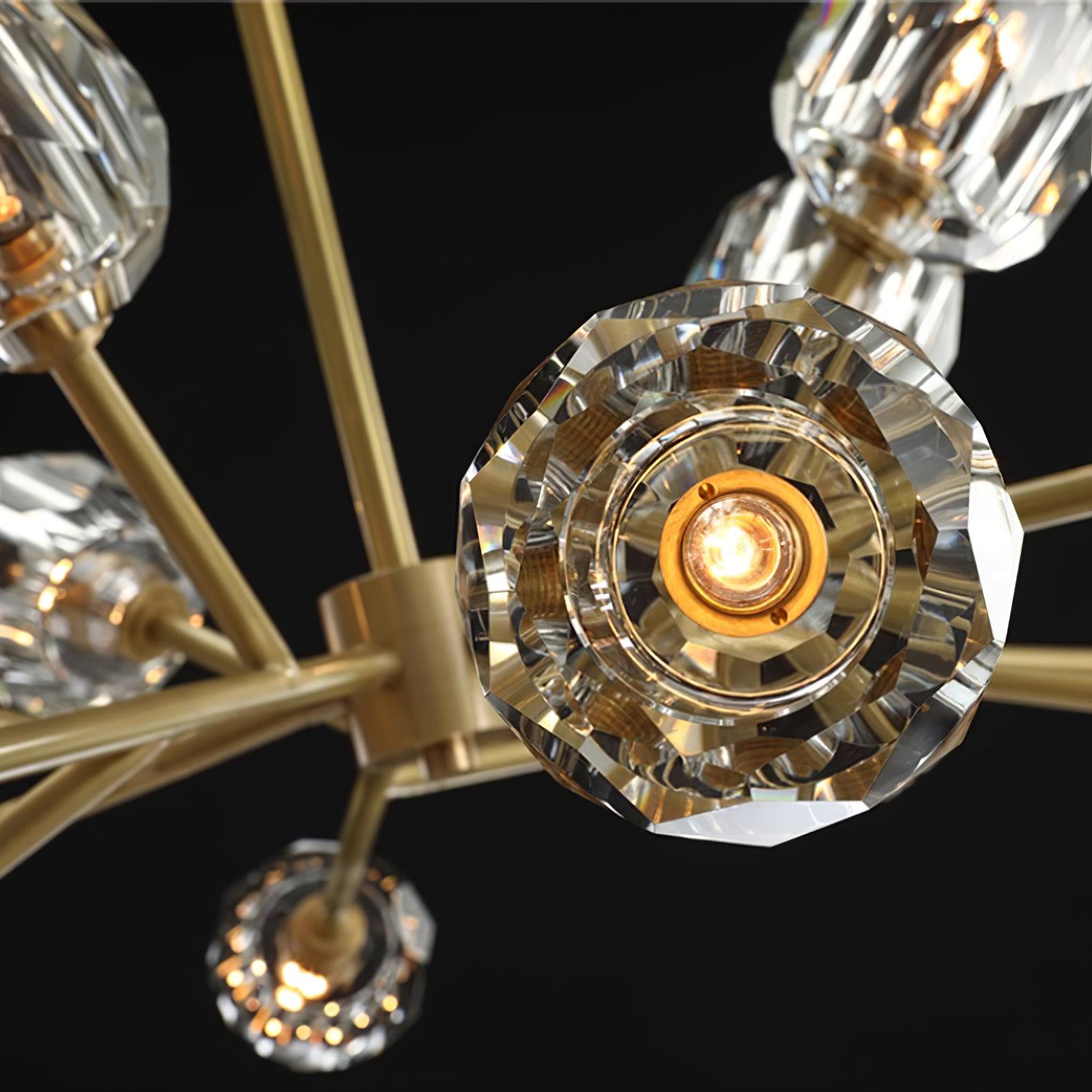 Kristy Lustre Boule de Cristal Laiton Élégance - Neutralighting