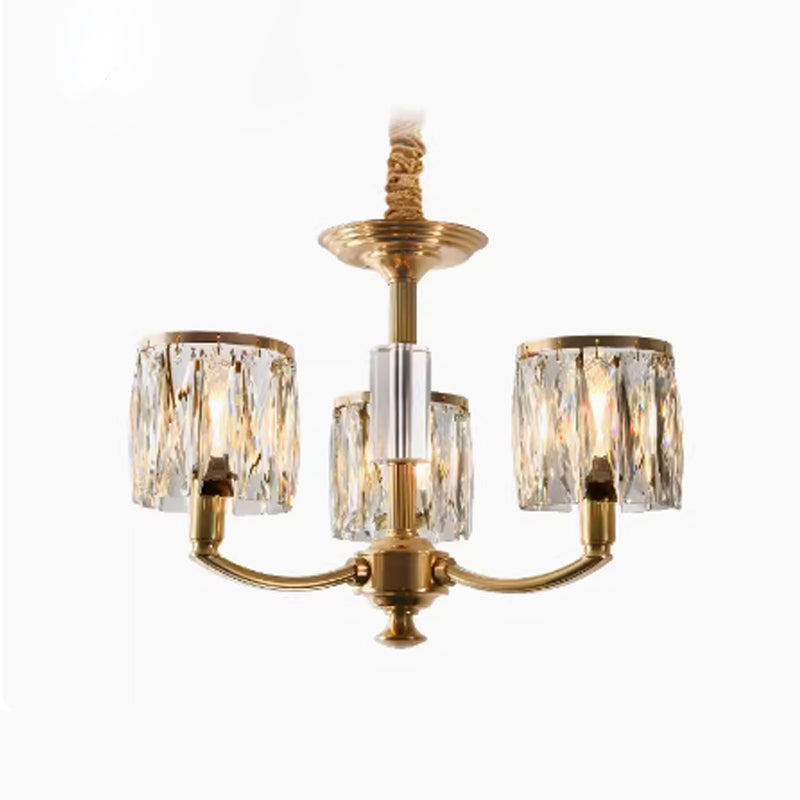 Amber Lustre En Cristal Et Laiton à Colonne De Créativité Individuelle - Neutralighting