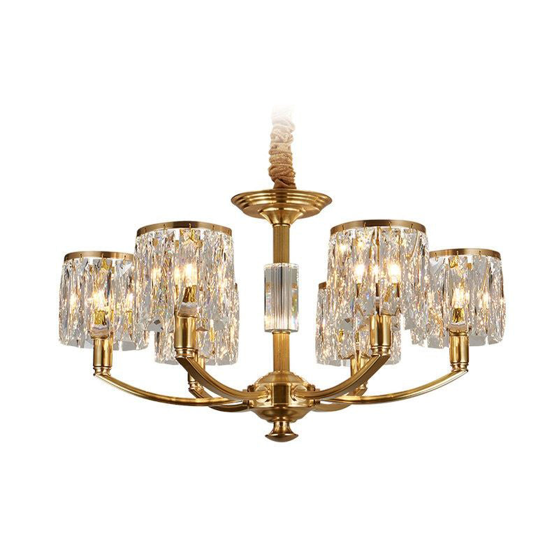 Amber Lustre En Cristal Et Laiton à Colonne De Créativité Individuelle - Neutralighting