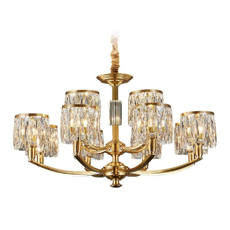 Amber Lustre En Cristal Et Laiton à Colonne De Créativité Individuelle - Neutralighting
