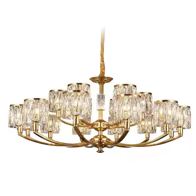 Amber Lustre En Cristal Et Laiton à Colonne De Créativité Individuelle - Neutralighting