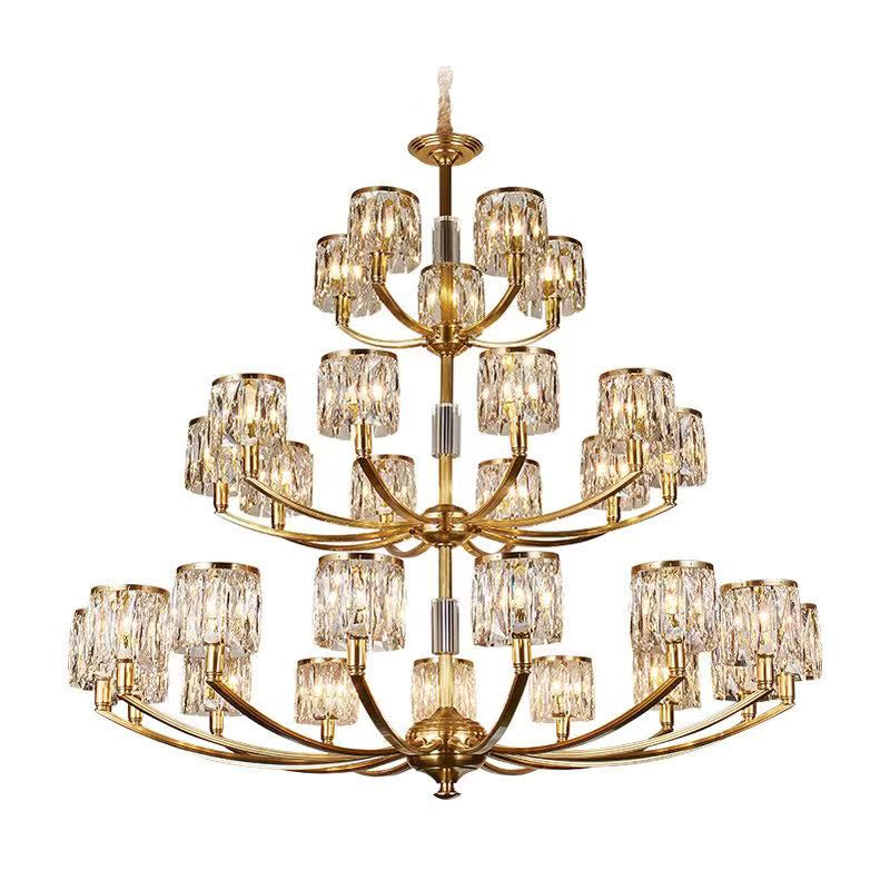 Amber Lustre En Cristal Et Laiton à Colonne De Créativité Individuelle - Neutralighting