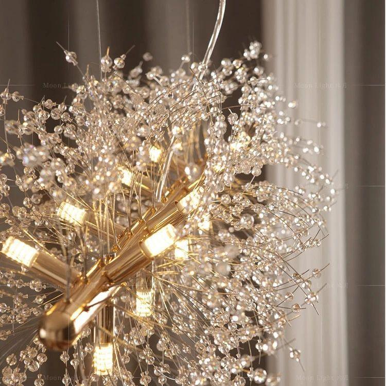 Lustra Lustre Laiton Linéaire Cristal Branche - Neutralighting