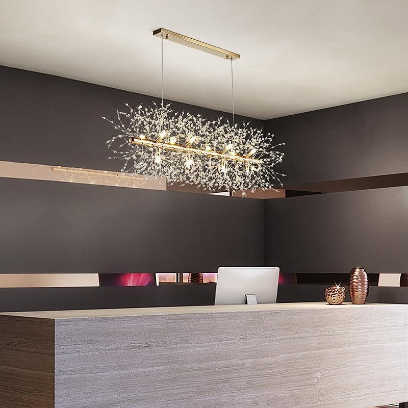 Lustra Lustre Laiton Linéaire Cristal Branche - Neutralighting