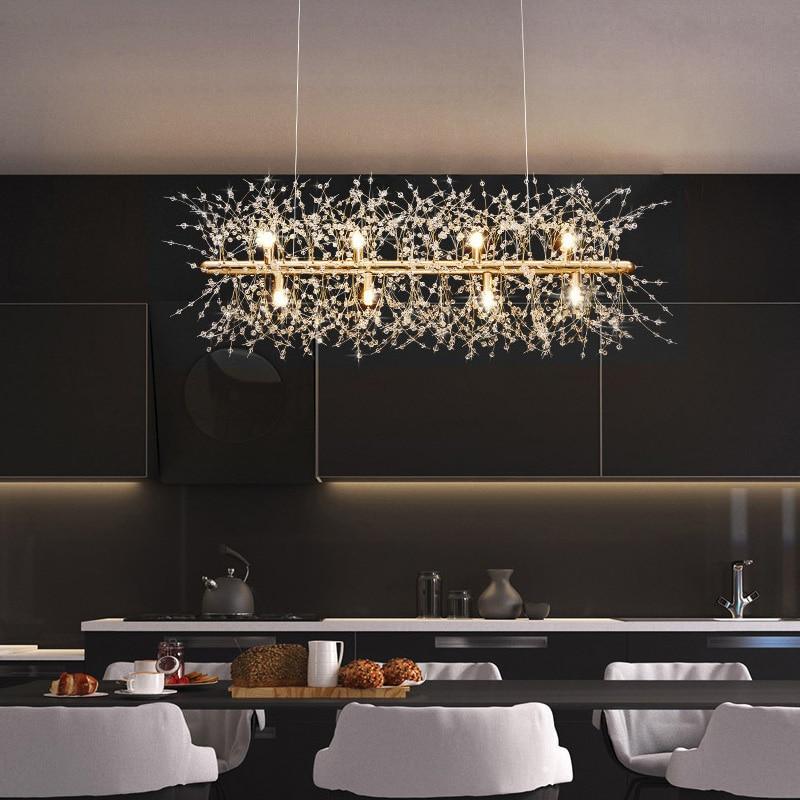 Lustra Lustre Laiton Linéaire Cristal Branche - Neutralighting