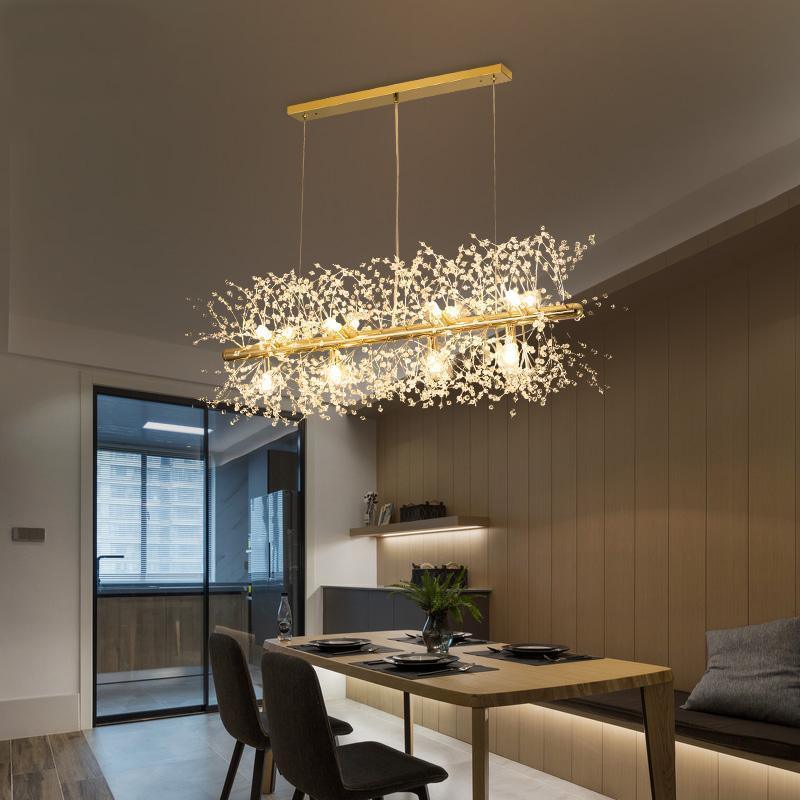 Lustra Lustre Laiton Linéaire Cristal Branche - Neutralighting