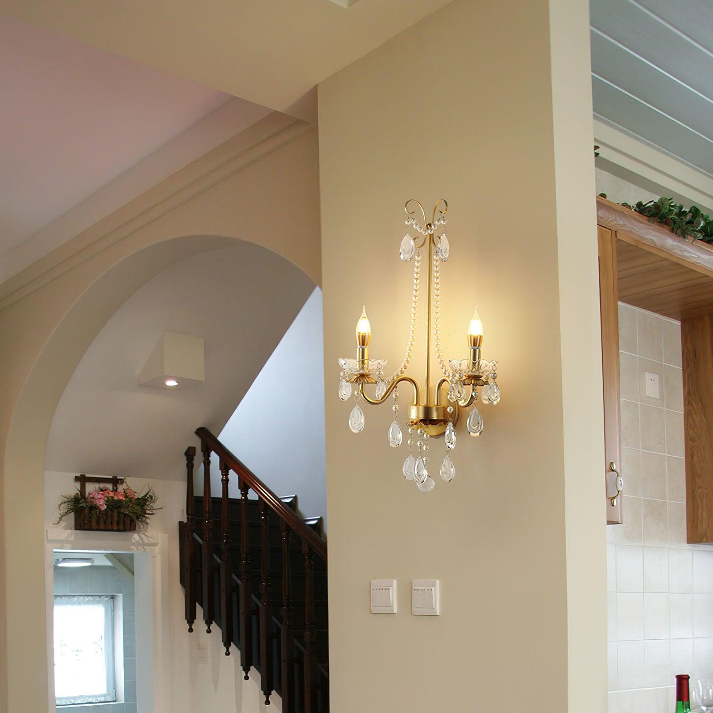 Nydoraris Applique Murale Cristal Chaîne de Perles Élégance - Neutralighting