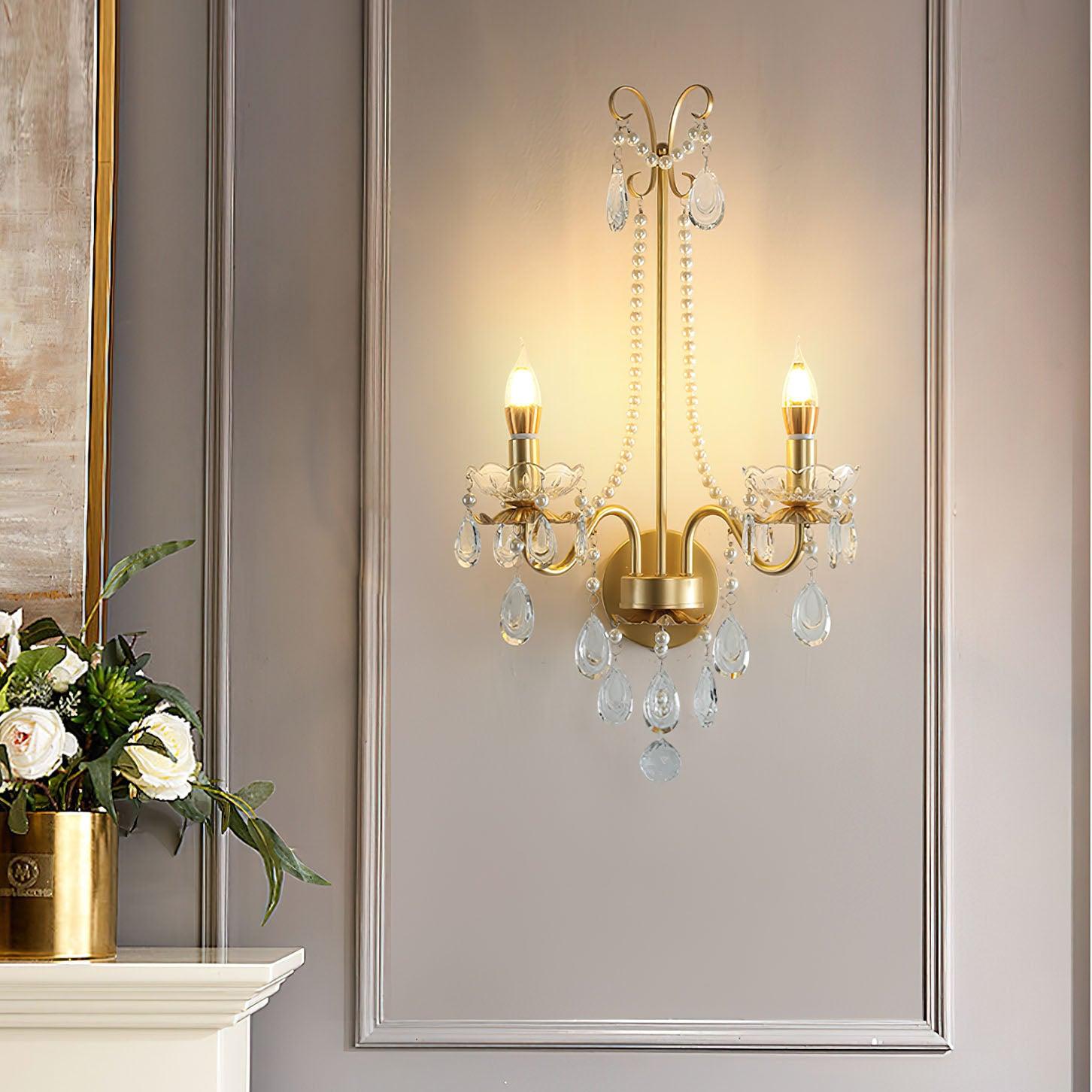 Nydoraris Applique Murale Cristal Chaîne de Perles Élégance - Neutralighting