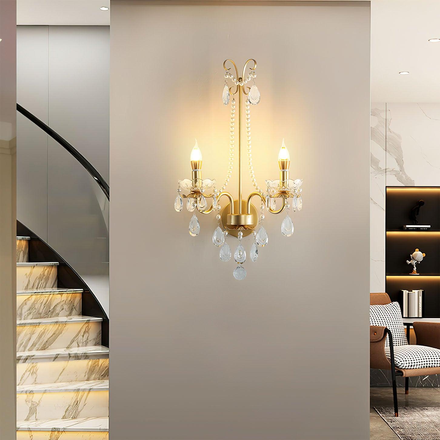 Nydoraris Applique Murale Cristal Chaîne de Perles Élégance - Neutralighting