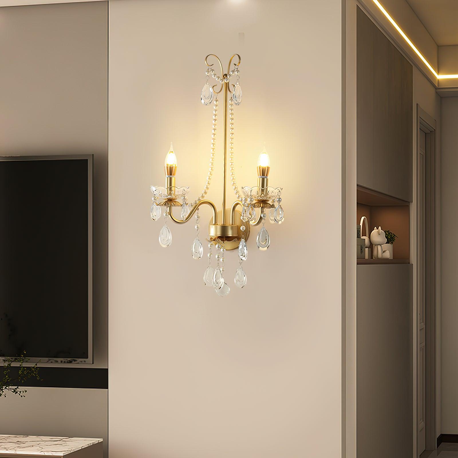Nydoraris Applique Murale Cristal Chaîne de Perles Élégance - Neutralighting