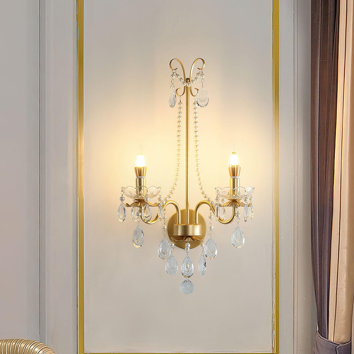 Nydoraris Applique Murale Cristal Chaîne de Perles Élégance - Neutralighting