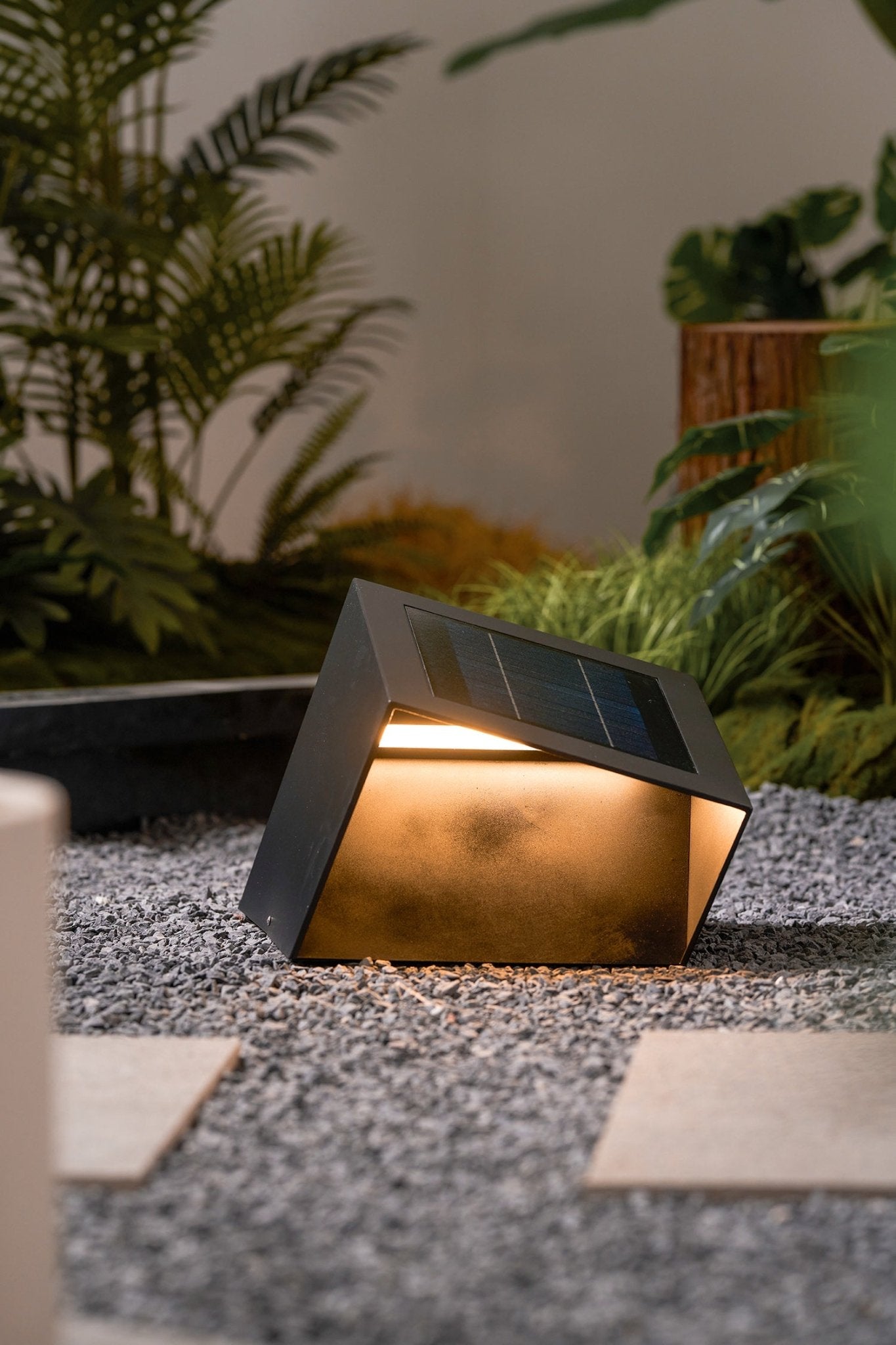 Evsore Lampe Solaire Extérieure Unique Cube Jardin - Neutralighting