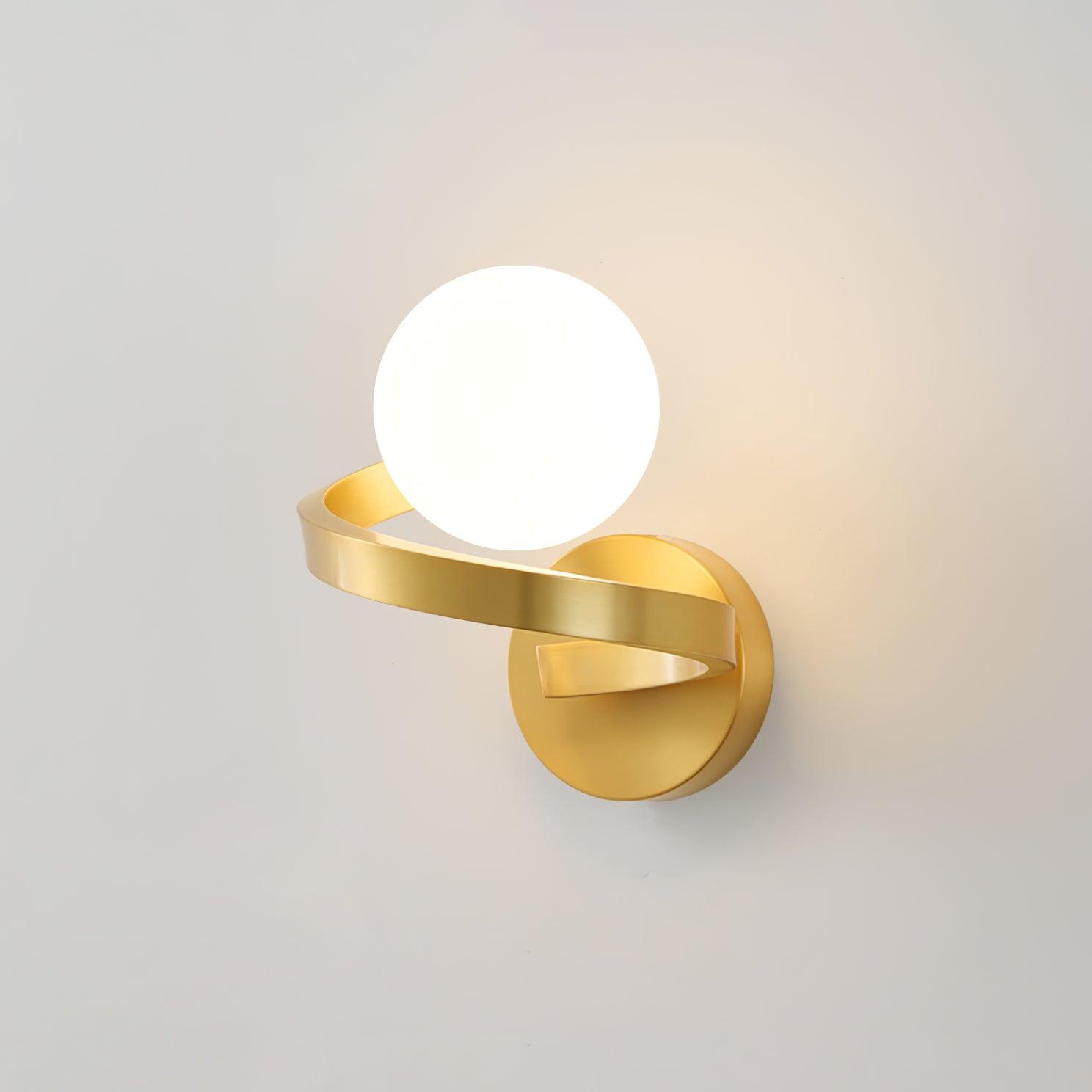 Curved Applique Murale Spirale en Laiton - Neutralighting