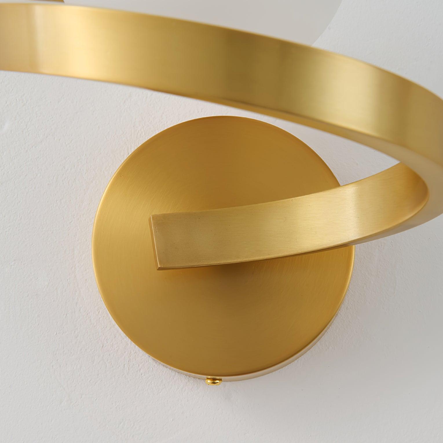 Curved Applique Murale Spirale en Laiton - Neutralighting