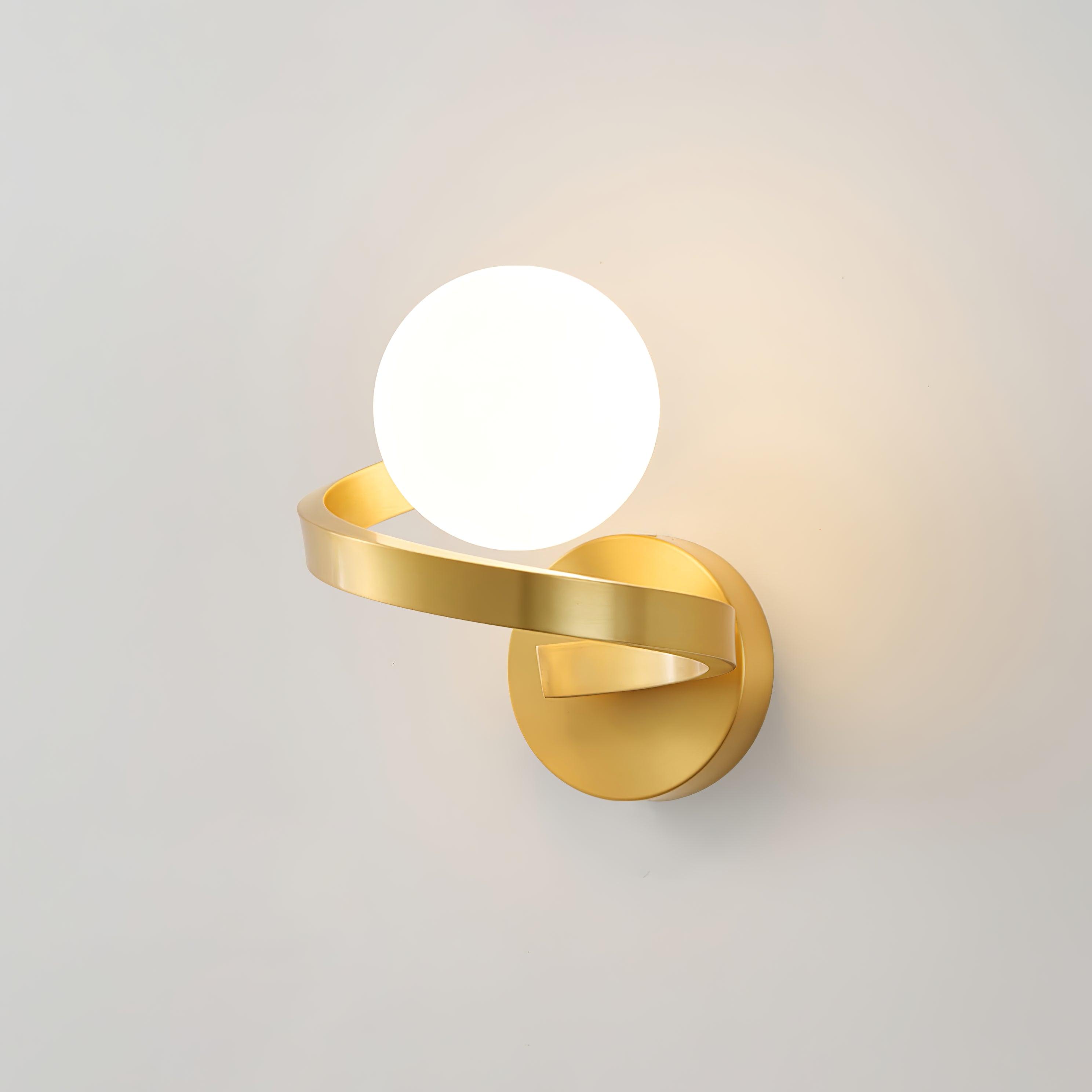 Curved Applique Murale Spirale en Laiton - Neutralighting