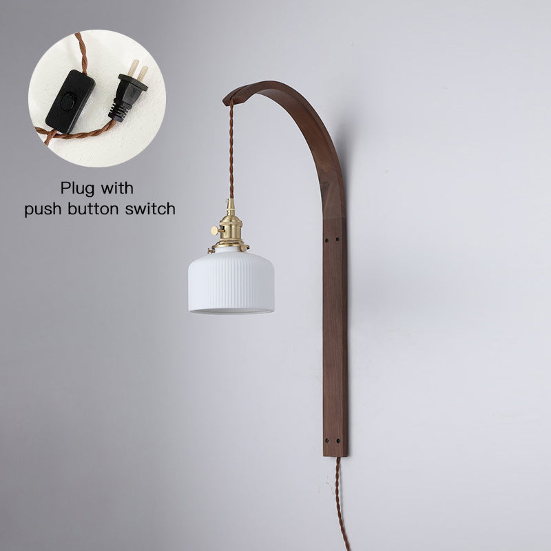 Dapple Applique Murale Moderne Minimaliste En Céramique De Noyer - Neutralighting