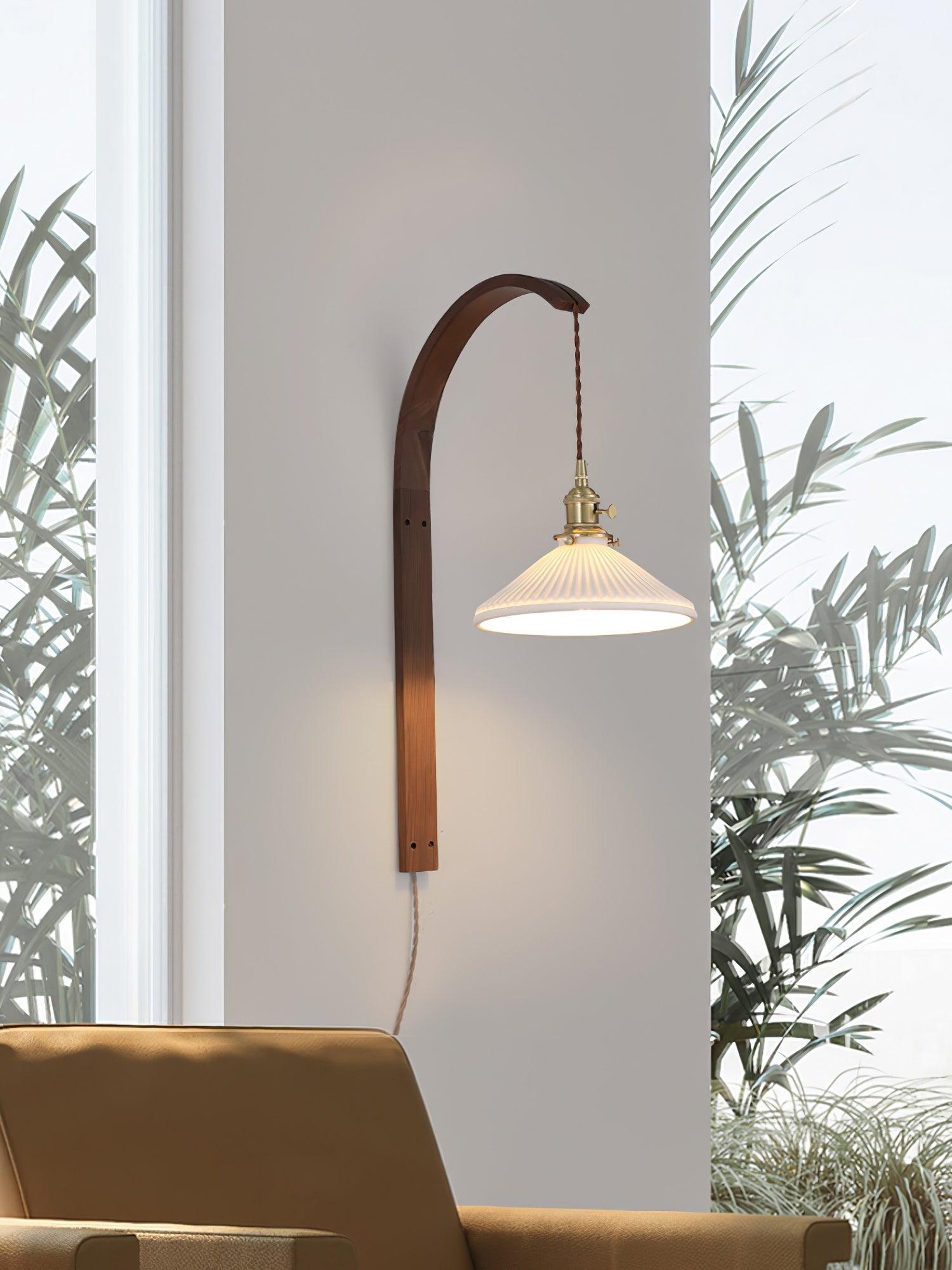 Dapple Applique Murale Moderne Minimaliste En Céramique De Noyer - Neutralighting