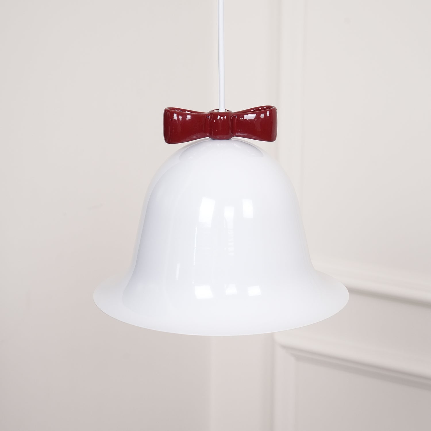 Cloches Mignonnes Lampe Suspendue en Verre avec Nœud Délicat - Neutralighting