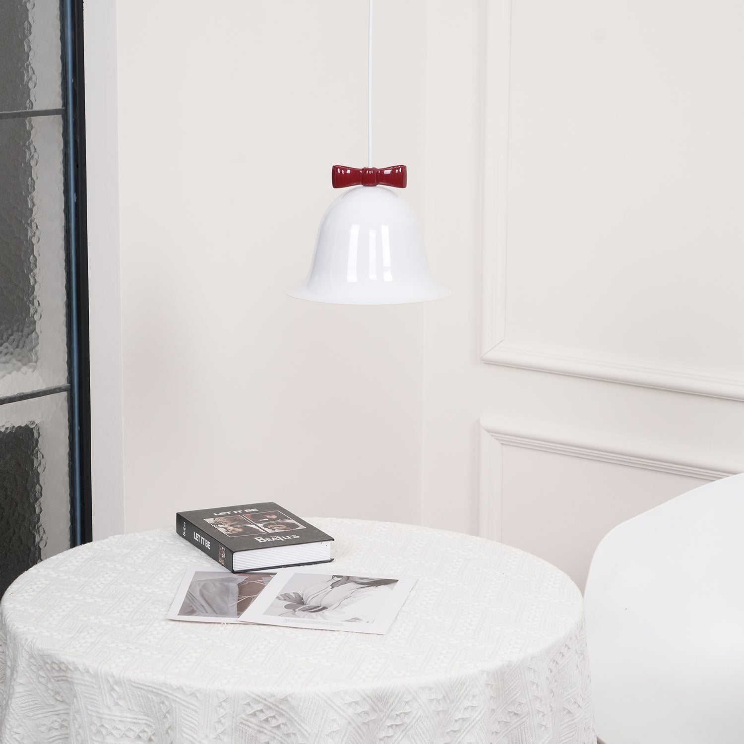 Cloches Mignonnes Lampe Suspendue en Verre avec Nœud Délicat - Neutralighting