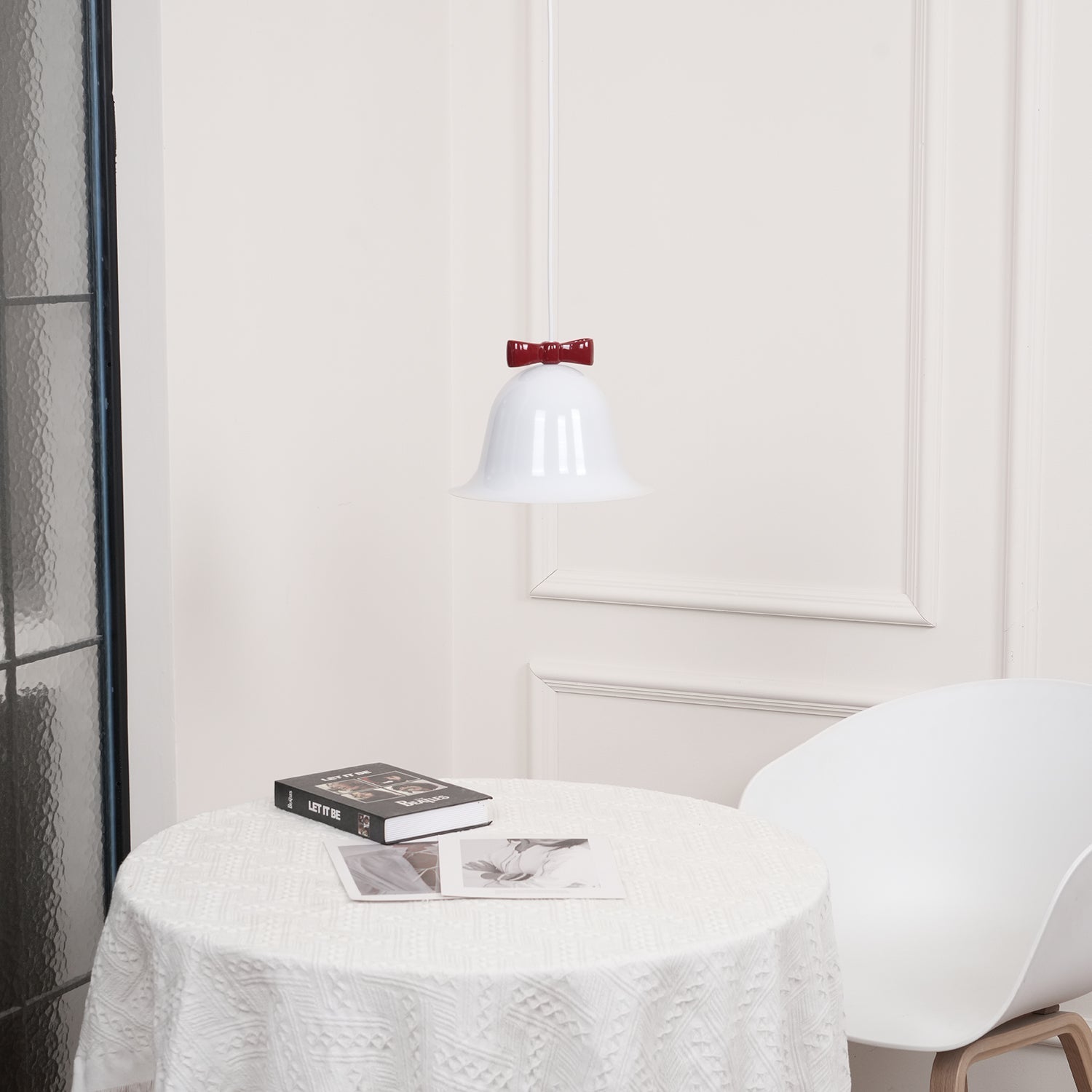 Cloches Mignonnes Lampe Suspendue en Verre avec Nœud Délicat - Neutralighting