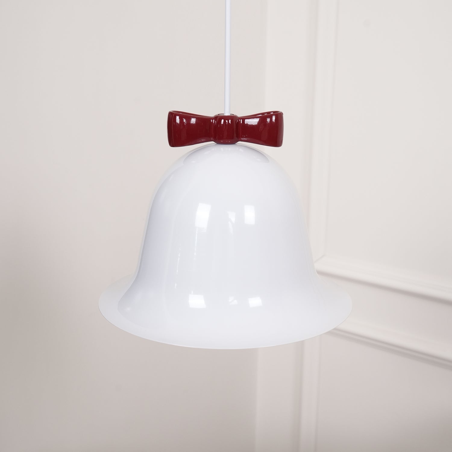Cloches Mignonnes Lampe Suspendue en Verre avec Nœud Délicat - Neutralighting