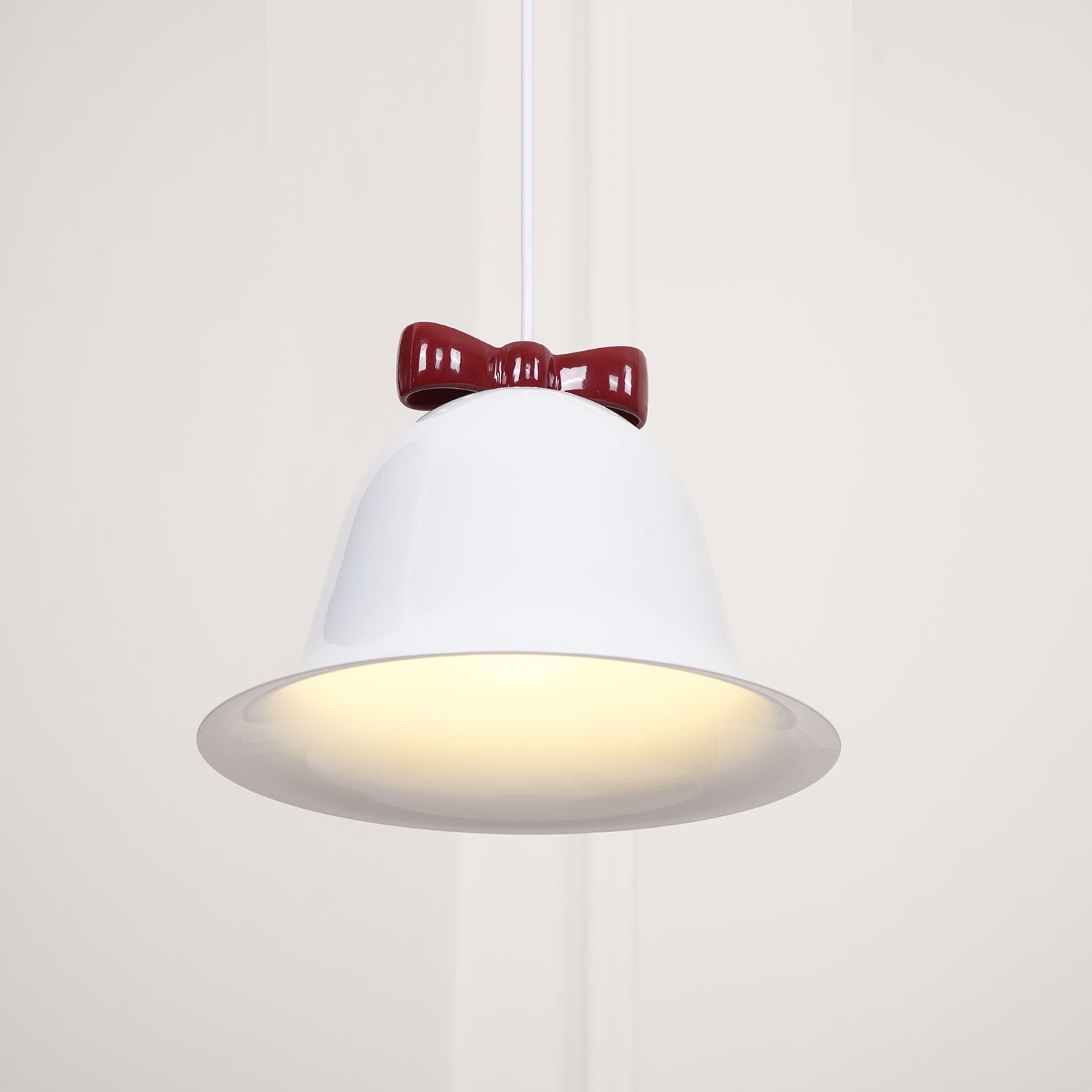Cloches Mignonnes Lampe Suspendue en Verre avec Nœud Délicat - Neutralighting