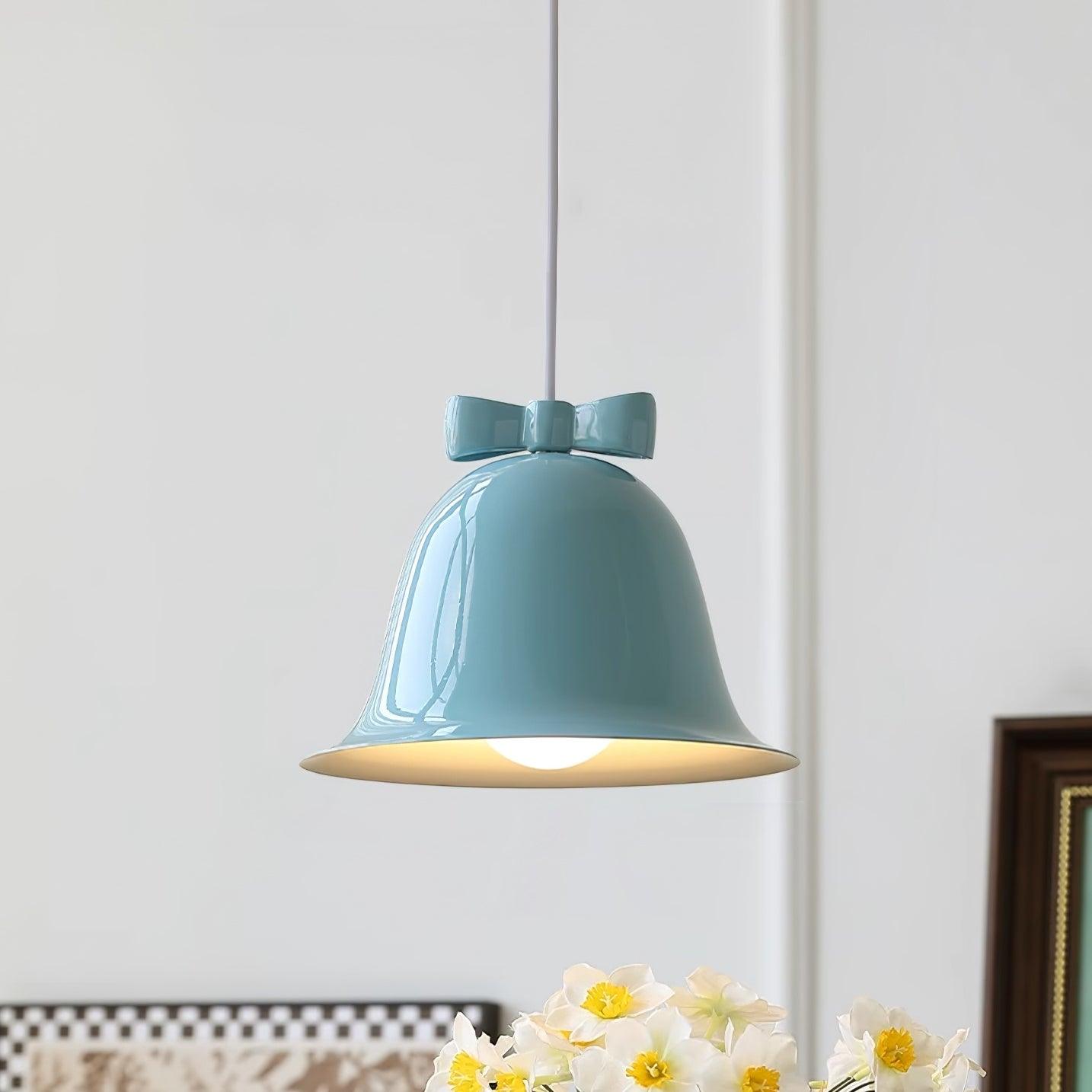 Cloches Mignonnes Lampe Suspendue en Verre avec Nœud Délicat - Neutralighting