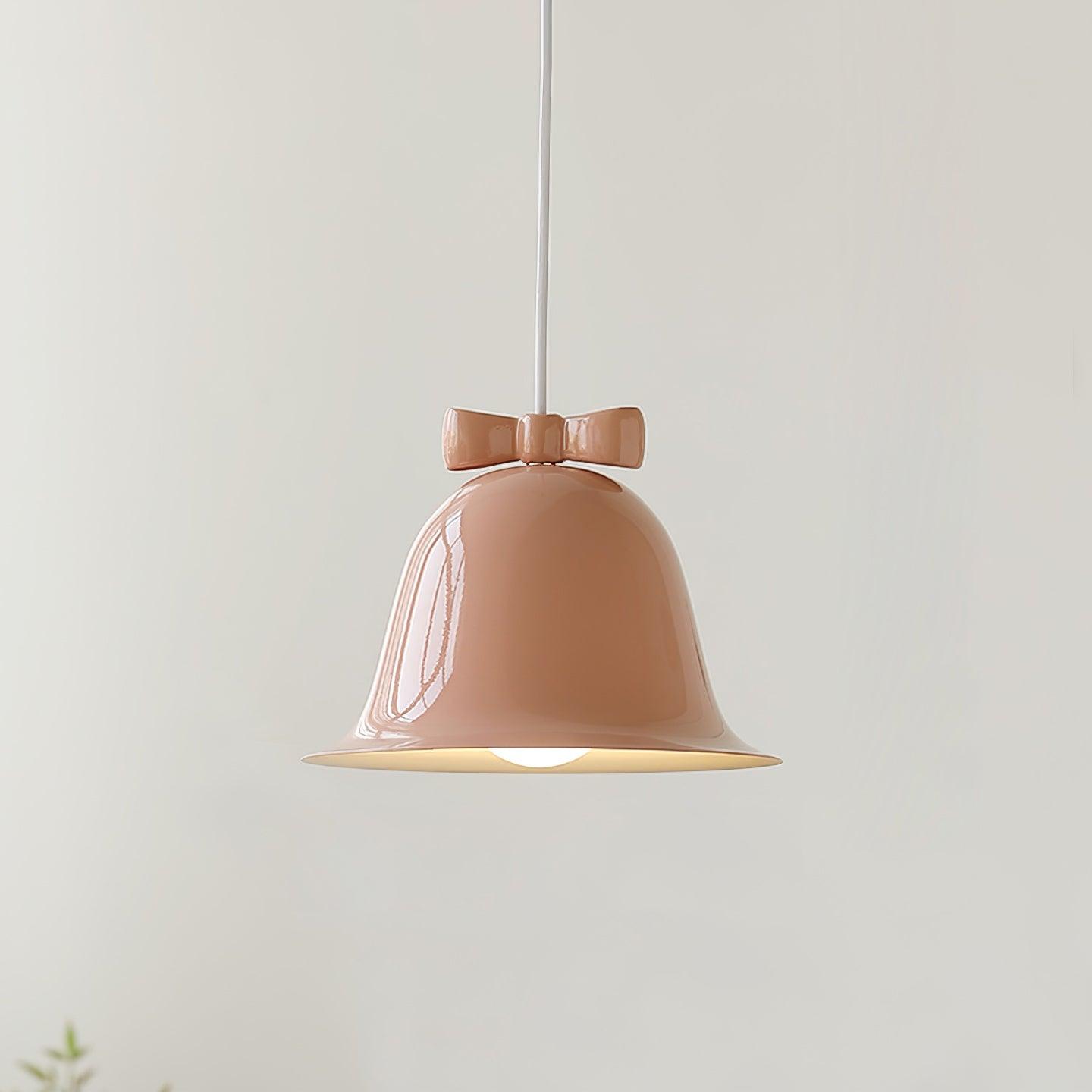 Cloches Mignonnes Lampe Suspendue en Verre avec Nœud Délicat - Neutralighting