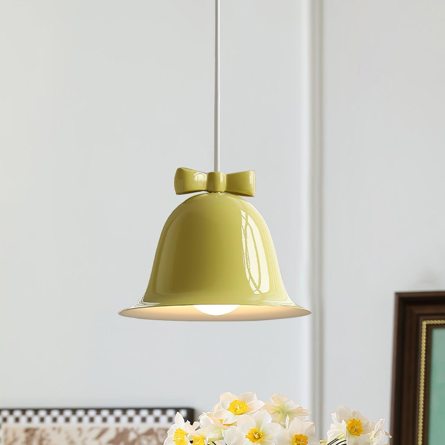 Cloches Mignonnes Lampe Suspendue en Verre avec Nœud Délicat - Neutralighting