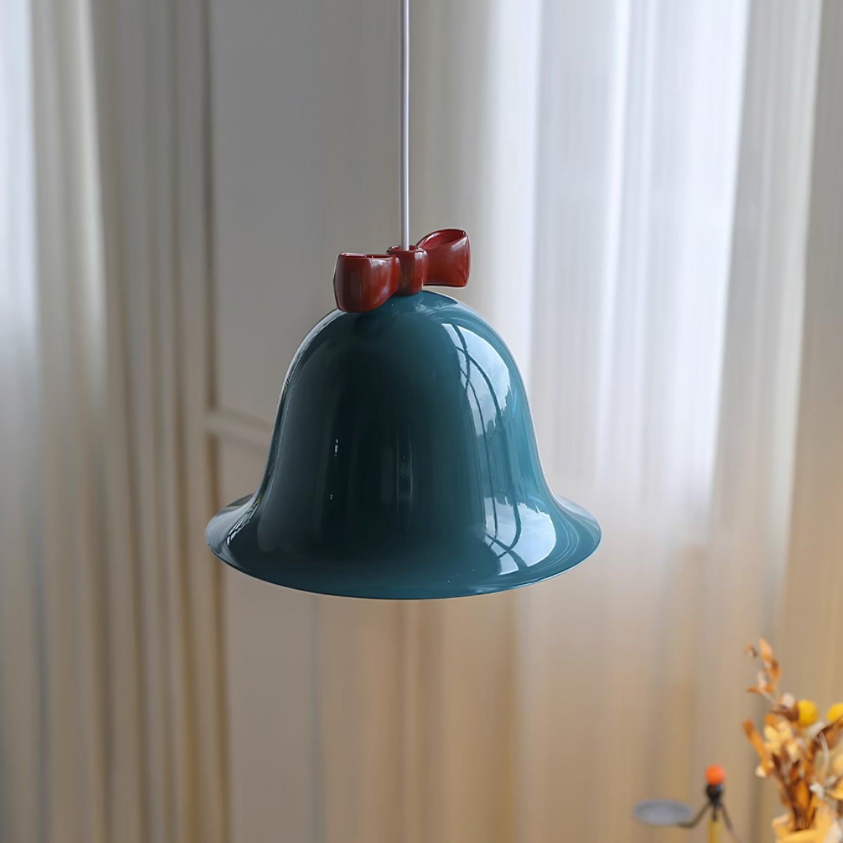Cloches Mignonnes Lampe Suspendue en Verre avec Nœud Délicat - Neutralighting