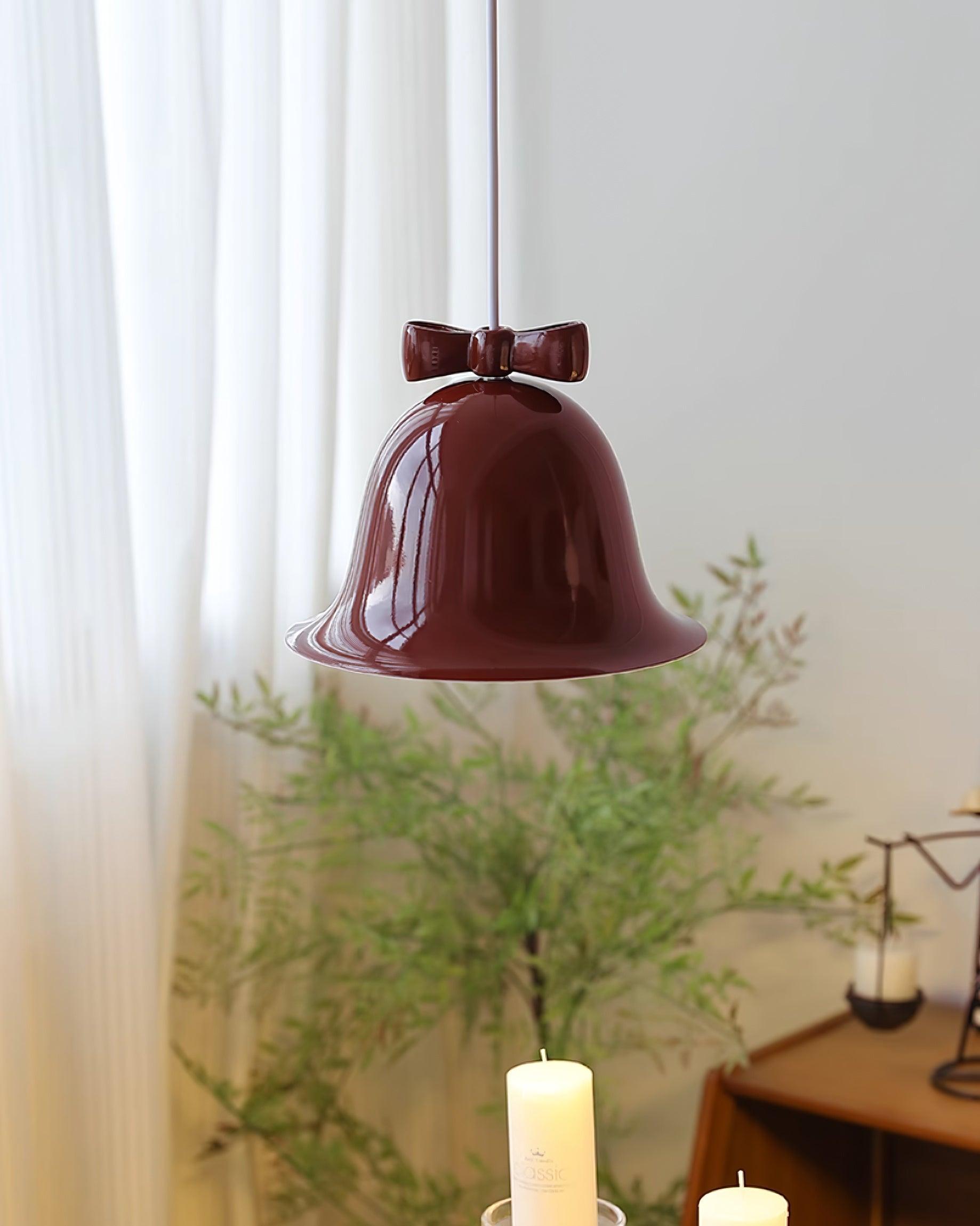 Cloches Mignonnes Lampe Suspendue en Verre avec Nœud Délicat - Neutralighting