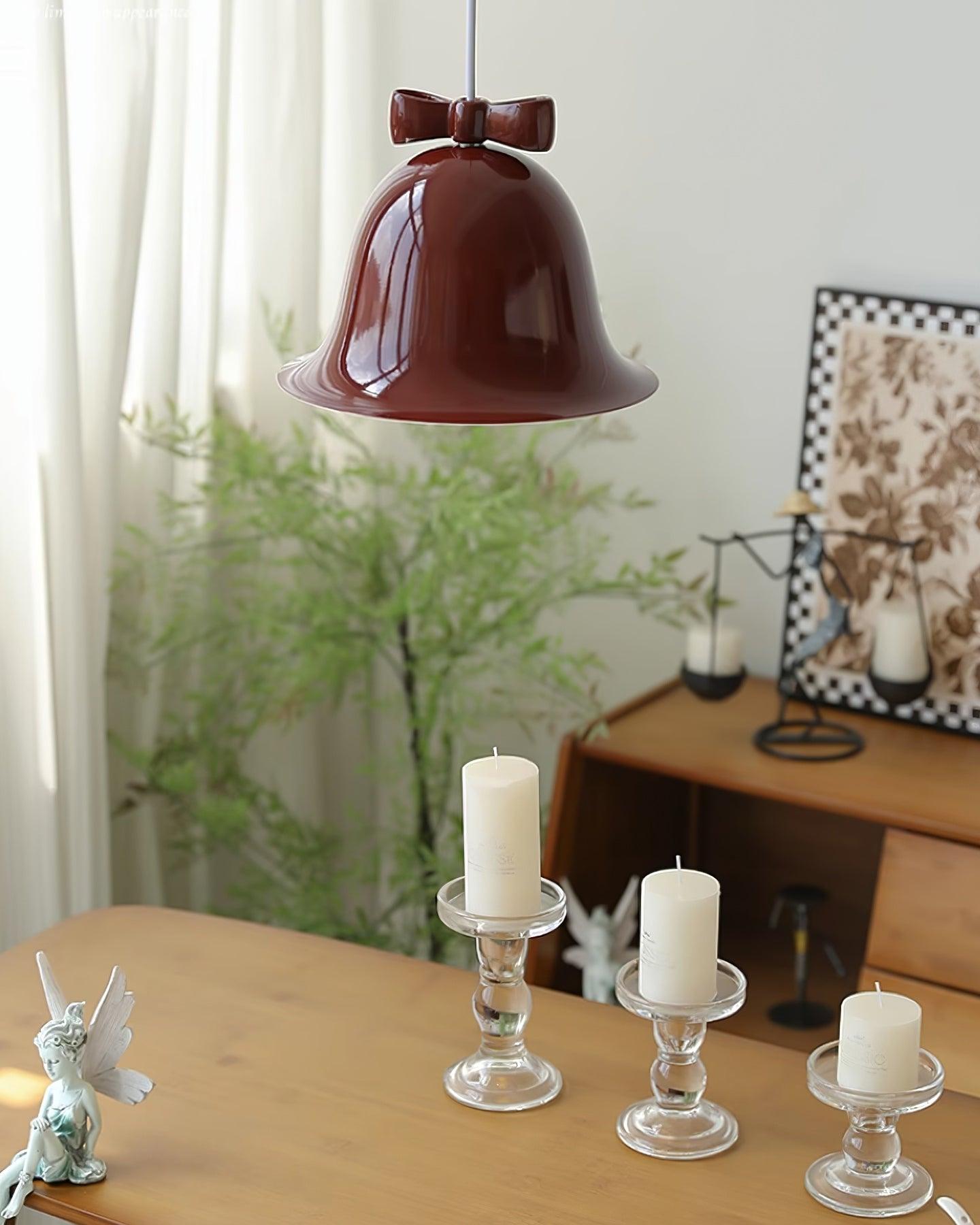 Cloches Mignonnes Lampe Suspendue en Verre avec Nœud Délicat - Neutralighting
