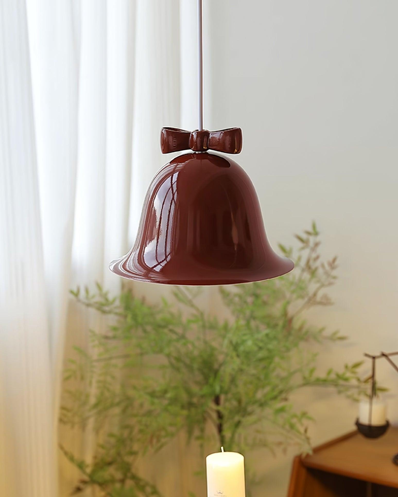 Cloches Mignonnes Lampe Suspendue en Verre avec Nœud Délicat - Neutralighting
