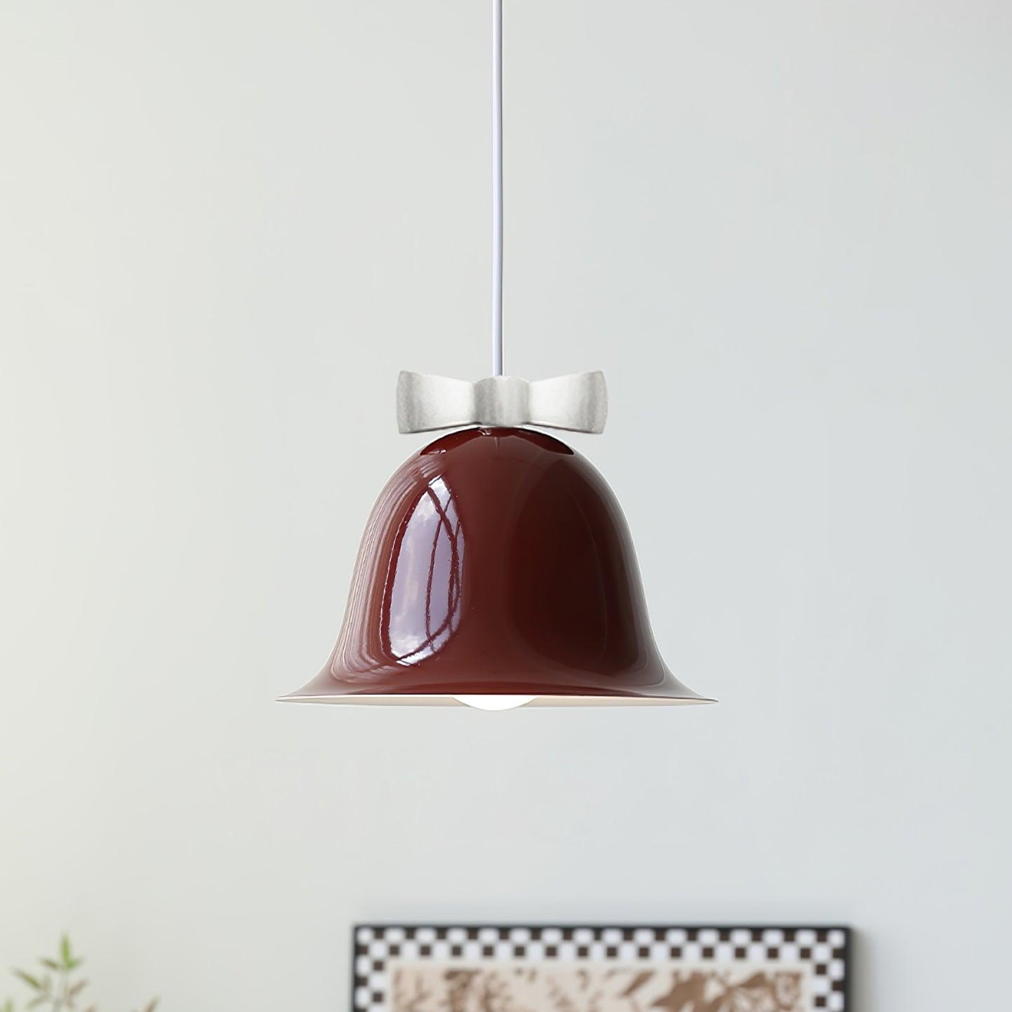Cloches Mignonnes Lampe Suspendue en Verre avec Nœud Délicat - Neutralighting