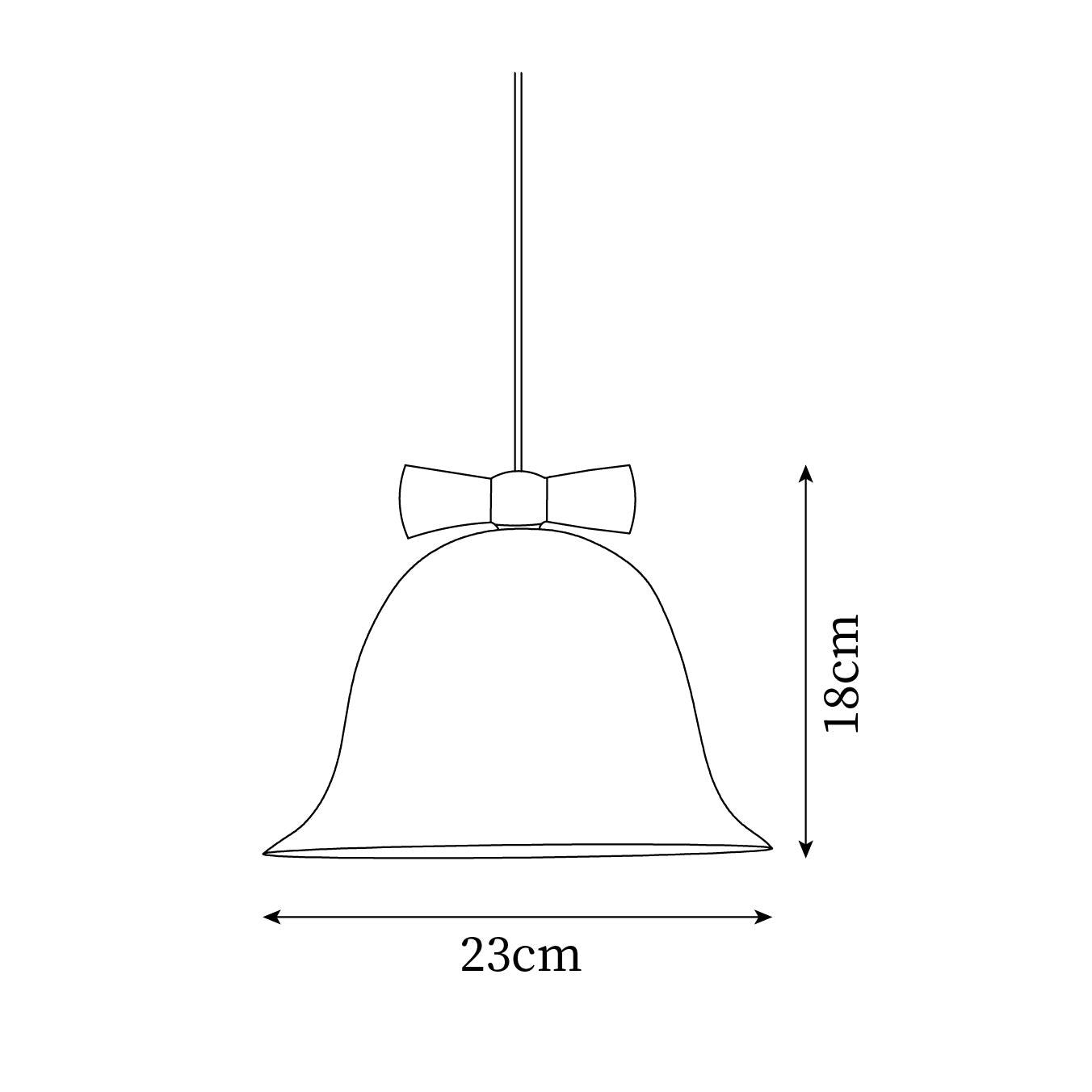 Cloches Mignonnes Lampe Suspendue en Verre avec Nœud Délicat - Neutralighting