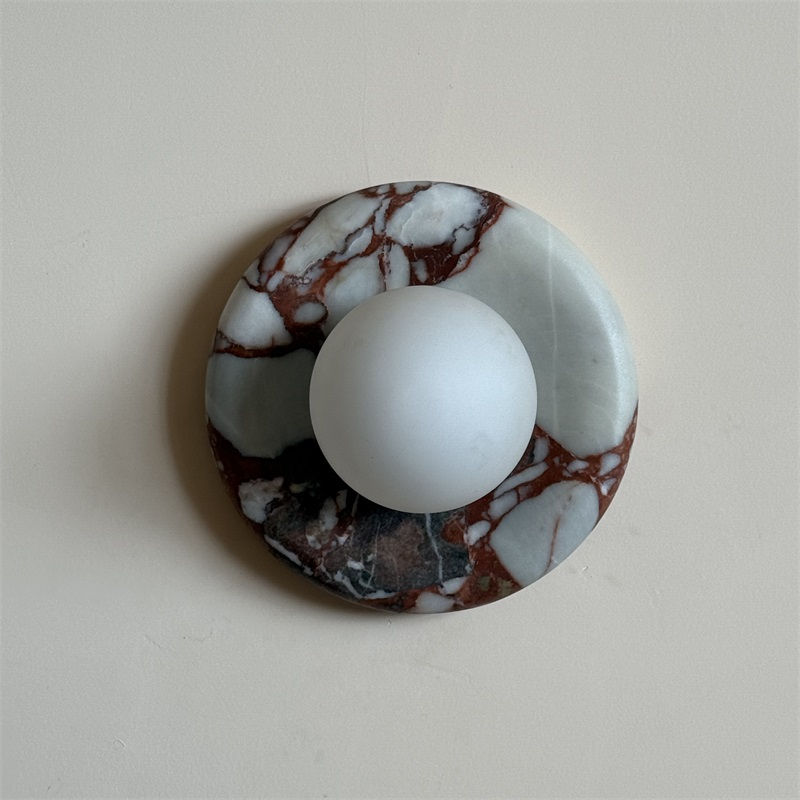 Vomire Applique Murale en Marbre Rouge Nordique Premium - Neutralighting