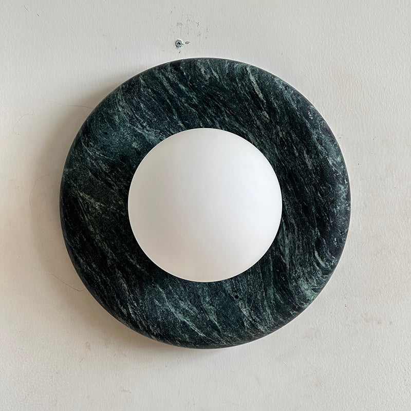 Cusorion Modern Minimalist Dark Green Marble Sconce Wall Lamp - Lamp Copper