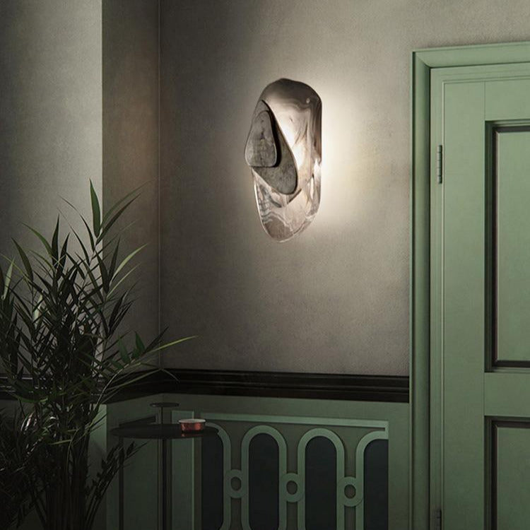 Beatrice Applique Murale Artistique en Verre Noir - Neutralighting
