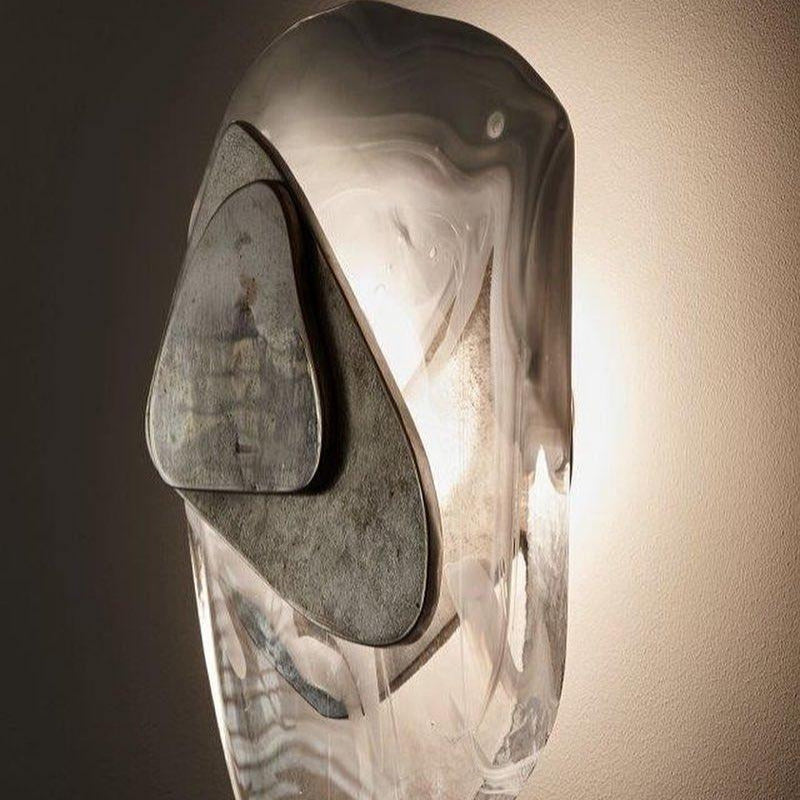 Beatrice Applique Murale Artistique en Verre Noir - Neutralighting
