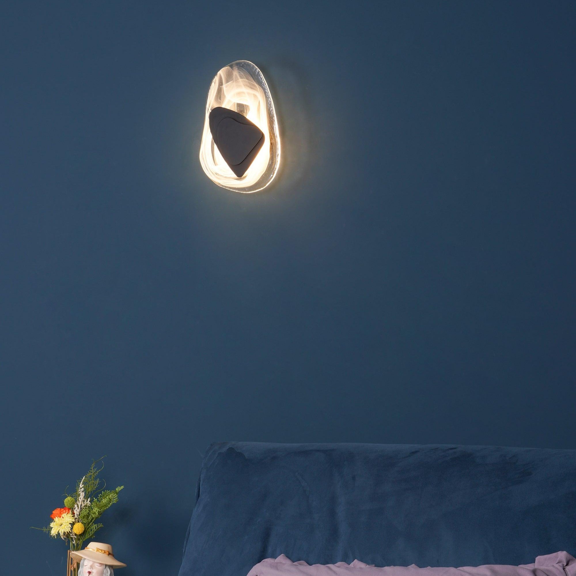 Beatrice Applique Murale Artistique en Verre Noir - Neutralighting