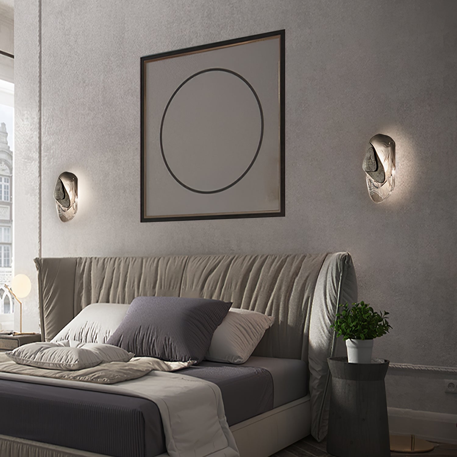 Beatrice Applique Murale Artistique en Verre Noir - Neutralighting